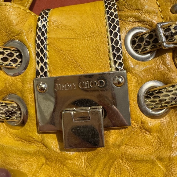 Jimmy Choo Yellow Leather Handbag - Picture 6 of 8